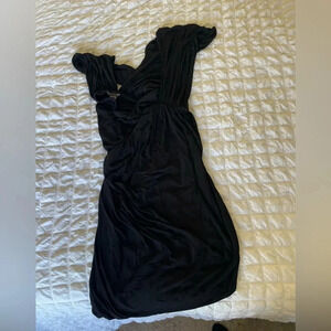 Doo Ri. Under ligne jersey knit drape mini dress